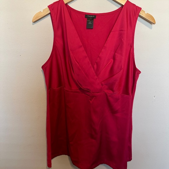 Ann Taylor Loft Hot Pink Fitted Top Medium - Picture 1 of 4